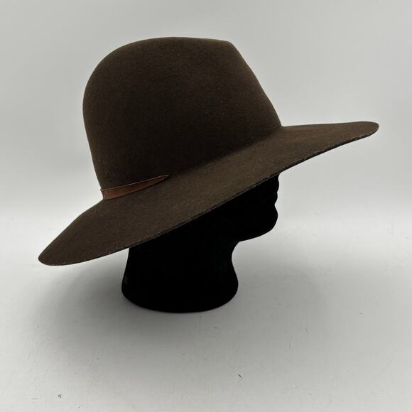 Janessa Leone Wool Fedora Hat Women\'s Medium Wide Brim Minimalist Quiet Luxury main image 7